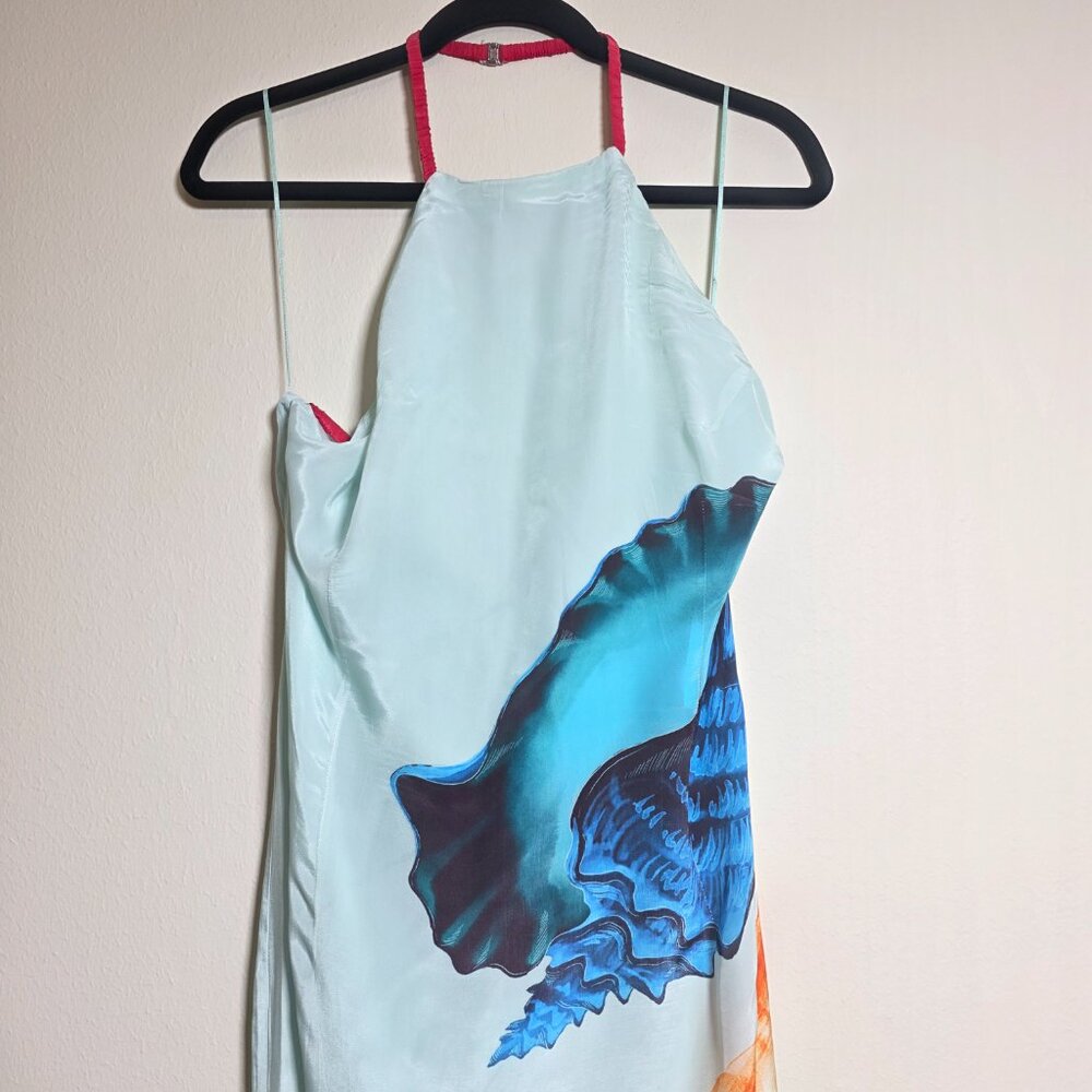MUMA WORLD Murex Mist Vega Silk Dress Size Large - Picture 9 of 10